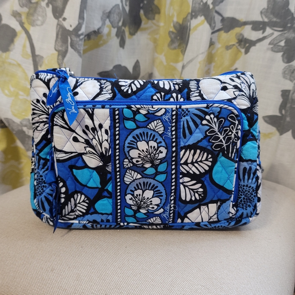 Vera Bradley Blue Bayou Crossbody Floral Handbag Purse